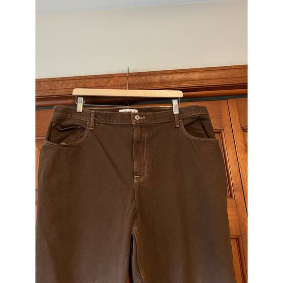 Abercrombie & Fitch Women's The '90s Straight Ultra High Rise Jeans Brown 34/18S - Picture 2 of 9